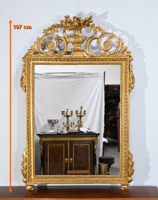 Louis XVI Style Gilt Wood Mirror, Early 19th Century-RVK-1701997