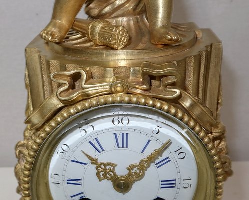 Louis XVI Style Golden Bronze Clock-RVK-1141866