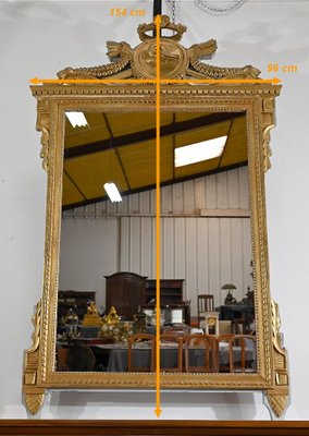 Louis XVI Style Golden Wood Mirror, Late 19th Century-RVK-1422864