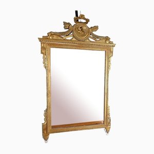 Louis XVI Style Golden Wood Mirror, Late 19th Century-RVK-1422864