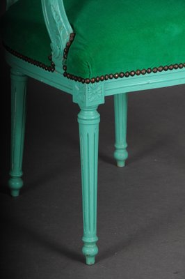 Louis XVI Style Green Armchair-FLW-1401787