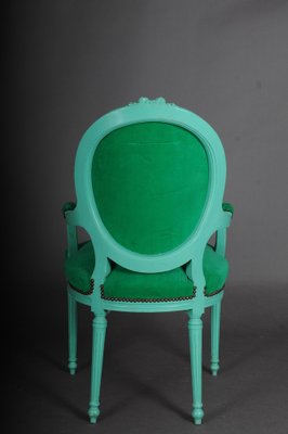 Louis XVI Style Green Armchair-FLW-1401787