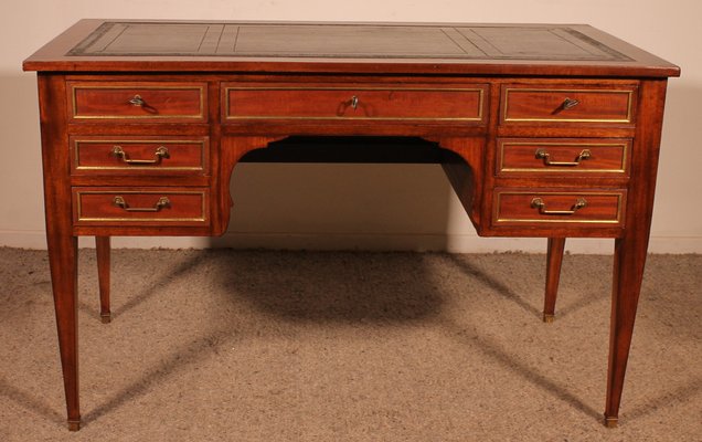 Louis XVI Style Mahogany Desk-HPU-1807890