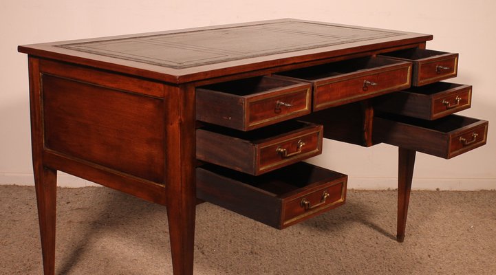 Louis XVI Style Mahogany Desk-HPU-1807890