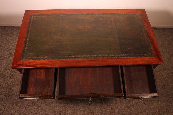 Louis XVI Style Mahogany Desk-HPU-1807890