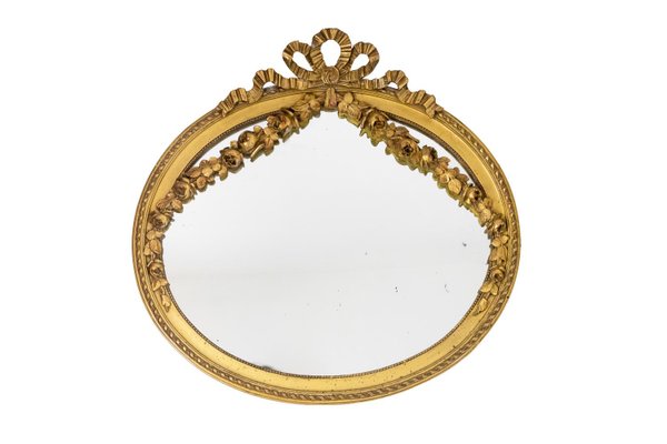 Louis XVI Style Mirror in Gilded and Carved Wood, 1880s-CEJ-1250694