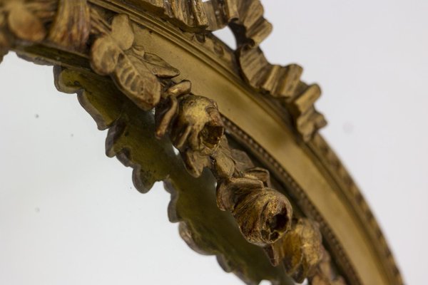 Louis XVI Style Mirror in Gilded and Carved Wood, 1880s-CEJ-1250694