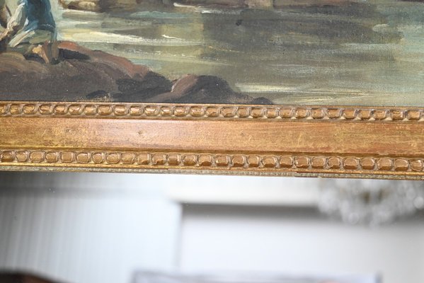 Louis XVI Style Trumeau Mirror in Gilded Wood, Late 19th Century-RVK-1701982