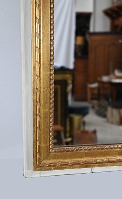 Louis XVI Style Trumeau Mirror in Gilded Wood, Late 19th Century-RVK-1701982