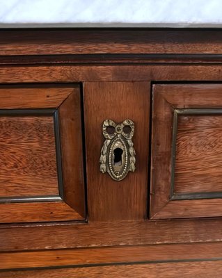 Louis Xvi Style Wooden Chest of Drawers with Four Drawers and Shaped Marble Top, 1910-QRS-2019805