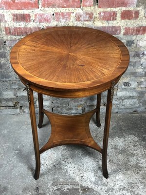 Louis XVI Veneered Rosewood & Bronze Side Table-RWZ-961167