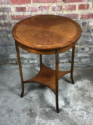 Louis XVI Veneered Rosewood & Bronze Side Table-RWZ-961167