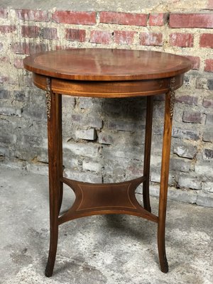 Louis XVI Veneered Rosewood & Bronze Side Table-RWZ-961167