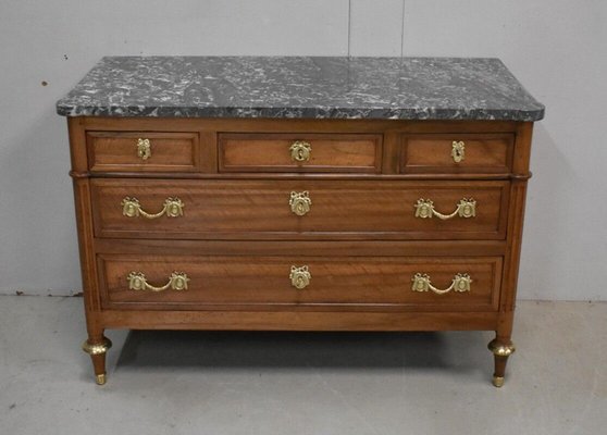 Louis XVI Walnut Chest of Drawers, Late 1700s-RVK-857793