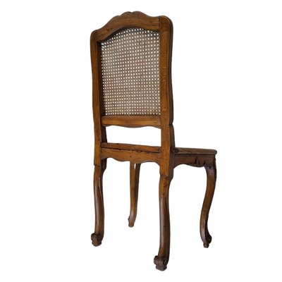 Louis XVI Walnut Dining Chairs with Grille Backs, Set of 4-TCS-1779588