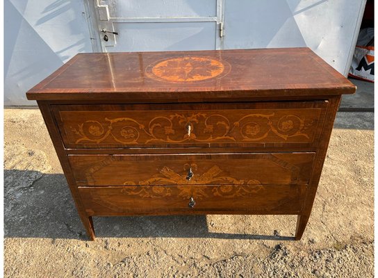 Louis XVI Walnut Inlaid Commode-LAM-1766305