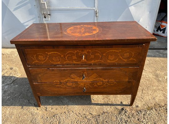 Louis XVI Walnut Inlaid Commode-LAM-1766305