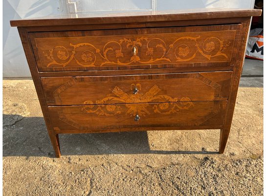 Louis XVI Walnut Inlaid Commode-LAM-1766305