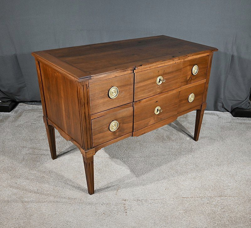 Louis XVI Walnut Sauteuse Commode, Late 18th Century