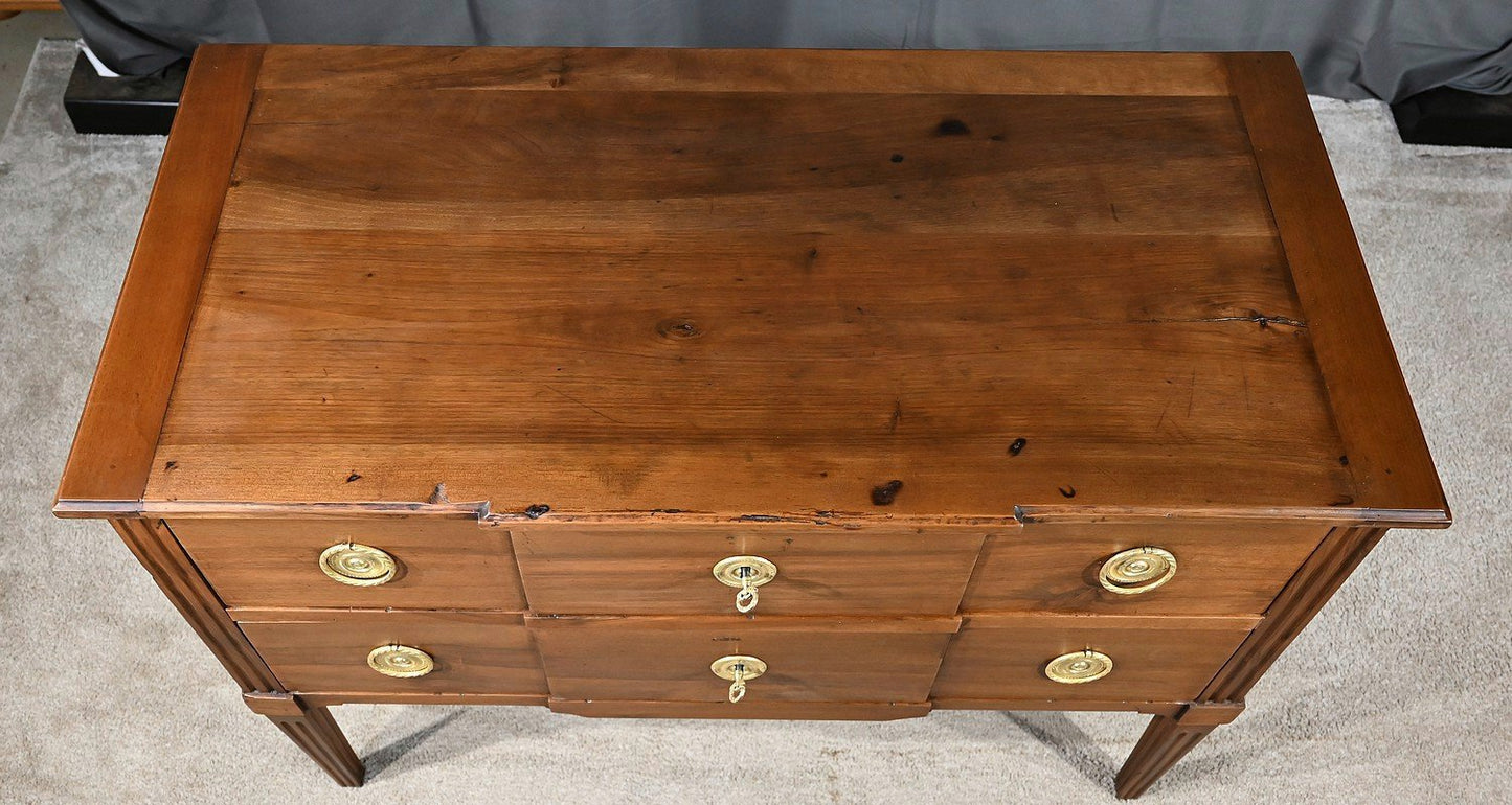 Louis XVI Walnut Sauteuse Commode, Late 18th Century