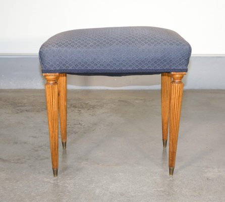 Louis XVI Walnut Wood Stool-OJE-1255357