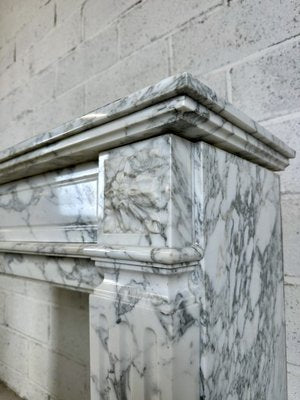 Louis XVI White Marble Chimney, 1890s-AXR-1794814