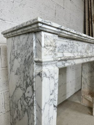 Louis XVI White Marble Chimney, 1890s-AXR-1794814