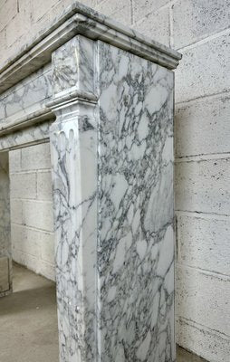 Louis XVI White Marble Chimney, 1890s-AXR-1794814