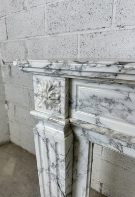 Louis XVI White Marble Chimney, 1890s-AXR-1794814