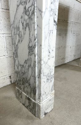 Louis XVI White Marble Chimney, 1890s-AXR-1794814