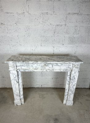 Louis XVI White Marble Chimney, 1890s-AXR-1794814