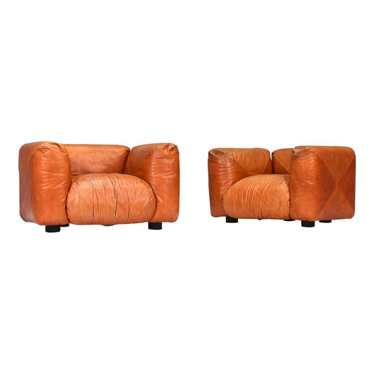 Lounge Armchairs Model Marius & Marius by Mario Marenco attributed to Arflex, Italy, 1970s, Set of 2