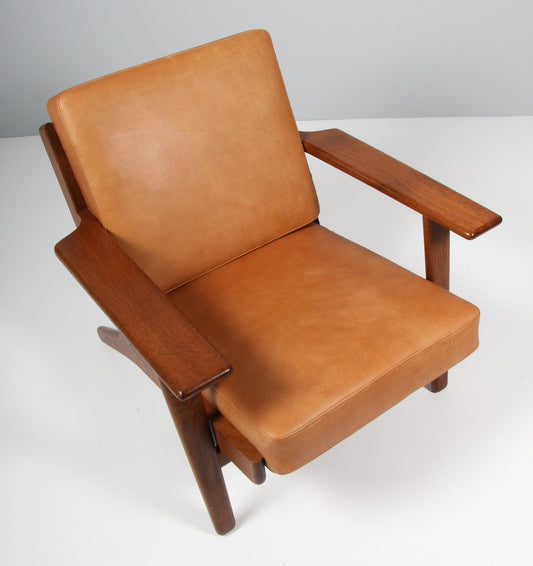 Lounge Chair 290 in Smoked Oak by Hans J. Wegner for Getama, Denmark, 1970s