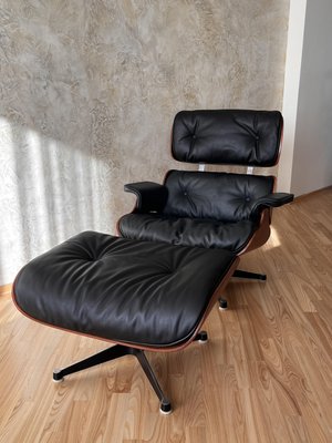 Lounge Chair and Ottoman attributed to Charles & Ray Eames for Vitra, 1956, Set of 2-RAY-1982930