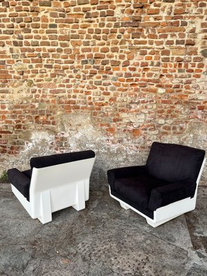 Lounge Chair in Black, 1960s, Set of 2-KCF-1326225