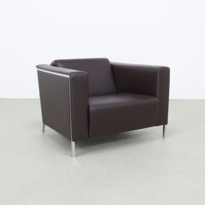 Lounge Chair in Leather and Steel from Moroso, 2000s-RZV-1736023