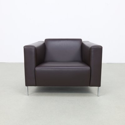 Lounge Chair in Leather and Steel from Moroso, 2000s-RZV-1736023