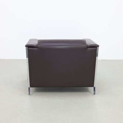 Lounge Chair in Leather and Steel from Moroso, 2000s-RZV-1736023