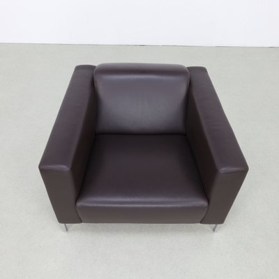 Lounge Chair in Leather and Steel from Moroso, 2000s-RZV-1736023