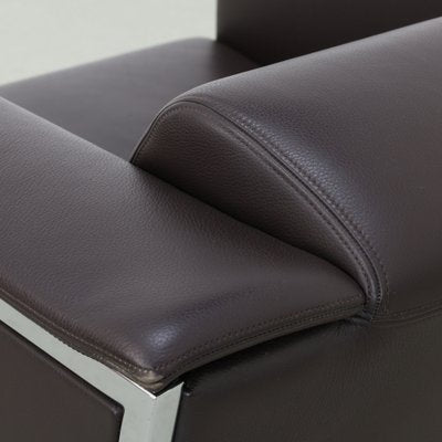 Lounge Chair in Leather and Steel from Moroso, 2000s-RZV-1736023