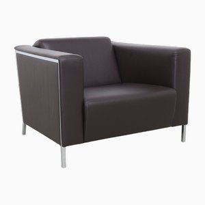 Lounge Chair in Leather and Steel from Moroso, 2000s-RZV-1736023