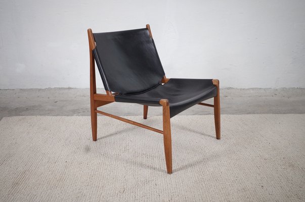 Lounge Chair in Leather by Franz Xaver Lutz for WK Möbel, 1958-BHX-1339345