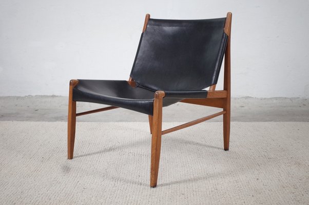 Lounge Chair in Leather by Franz Xaver Lutz for WK Möbel, 1958-BHX-1339345