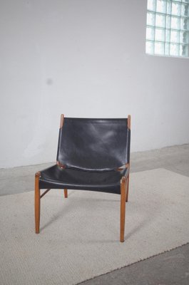 Lounge Chair in Leather by Franz Xaver Lutz for WK Möbel, 1958-BHX-1339345