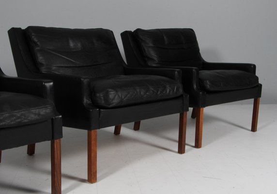 Lounge Chair in Leather by Rud Thygensen, 1960s-HJB-1795056