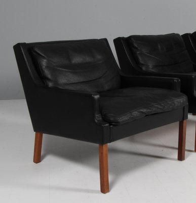 Lounge Chair in Leather by Rud Thygensen, 1960s-HJB-1795056