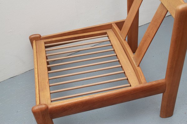 Lounge Chair in Light Oak and Orange Upholstery, 1975-PF-1795805