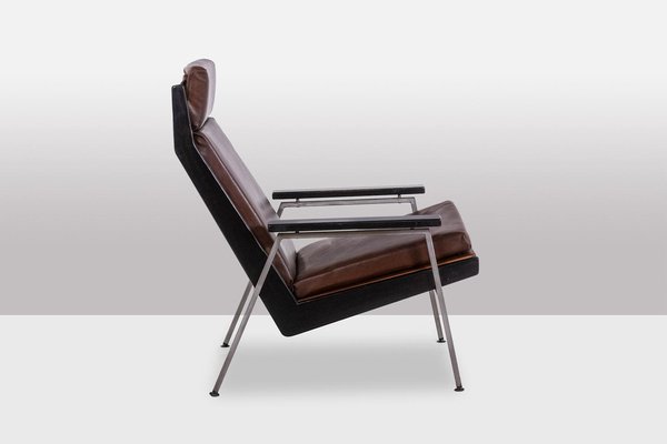 Lounge Chair in Metal and Leather by Rob Parry for Gelderland, 1950s-CEJ-1812118