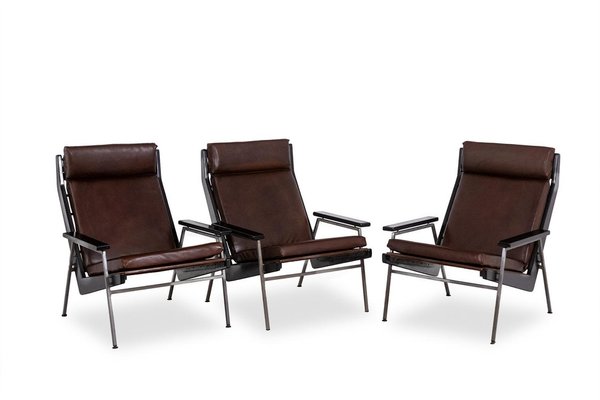 Lounge Chair in Metal and Leather by Rob Parry for Gelderland, 1950s-CEJ-1812118