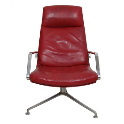 Lounge Chair in Red Leather by Jørgen Kastholm, 1990s-MTD-1438200